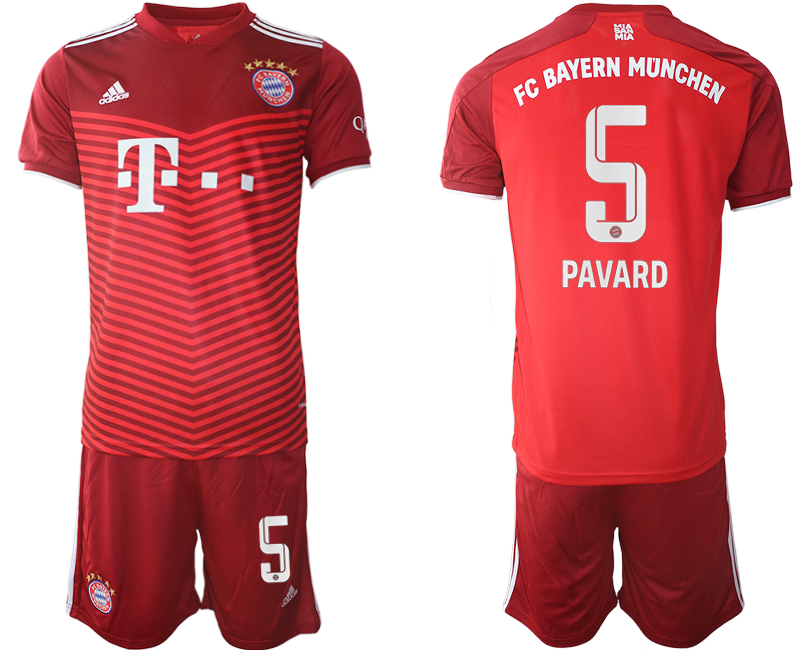 Men 2021-2022 Club Bayern Munich home red #5 Soccer Jersey->bayern munich jersey->Soccer Club Jersey